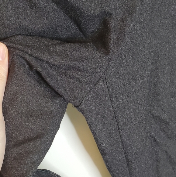 THEORY Charcoal Wool-Blend Mid-Rise Wide-Leg Tailored Dress Pants Size 4 - Picture 8 of 15